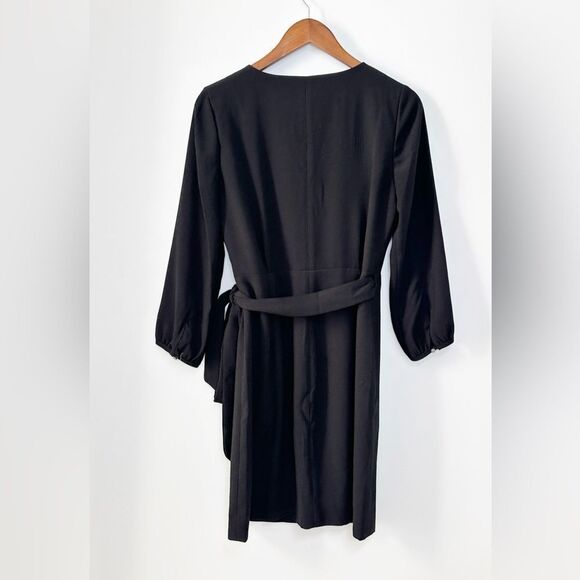 J. Crew 365 Crepe Wrap Dress In Black H6292 Size 4 - Picture 4 of 8